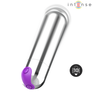 INTENSE - KAREN MINI VIBRATÓRIO RECARREGÁVEL PRATA