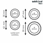 Addicted Toys - Conjunto de Anéis Penianos Texturizados - 4 Tamanhos
