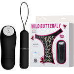 Braguitas Hilo Dental con Vibrador Bala y Control Remoto Negras