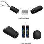Braguitas Hilo Dental con Vibrador Bala y Control Remoto Negras