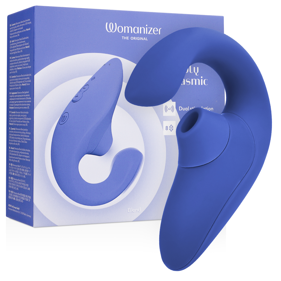 Womanizer - Vibrador Estimulador Blend Rabbit Azul Vibrante