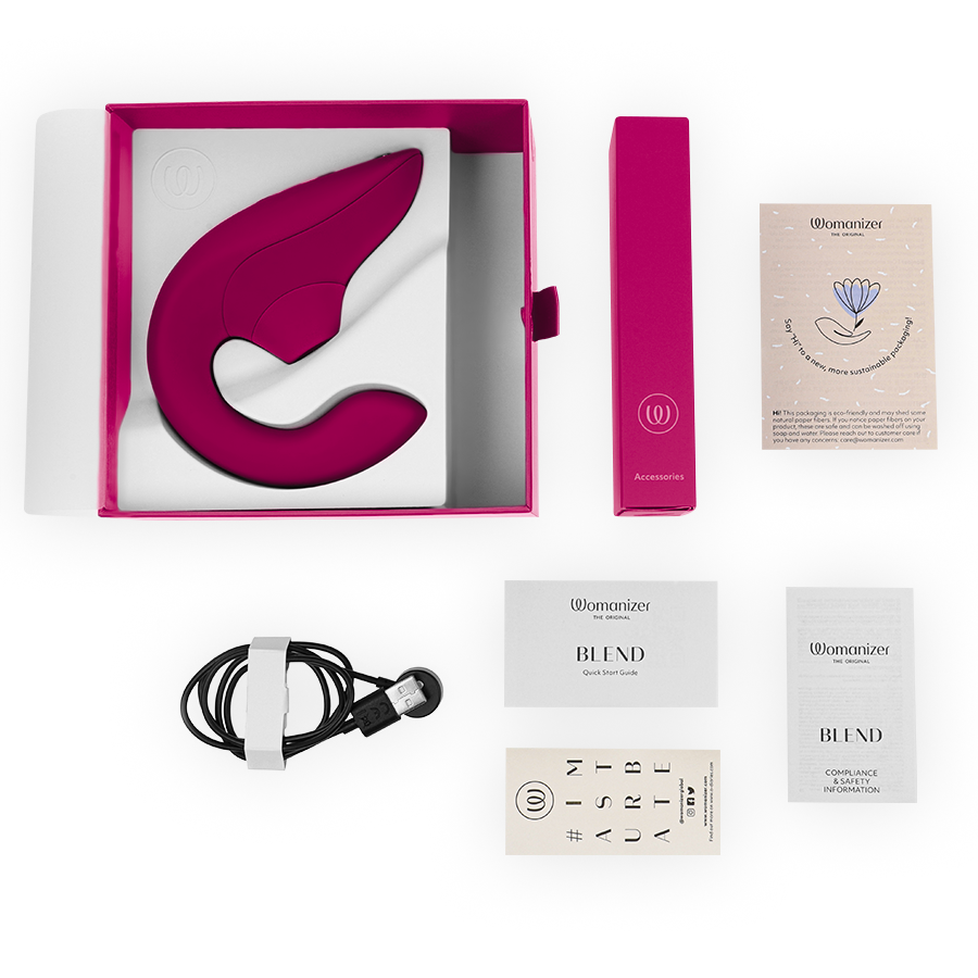 Womanizer - Vibrador Estimulador Blend Rabbit Rosa Vibrante
