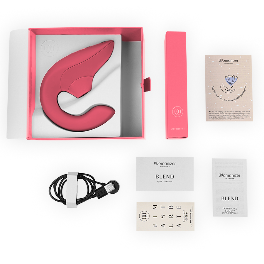 Womanizer - Vibrador Estimulador Blend Rabbit Rosa Vibrante