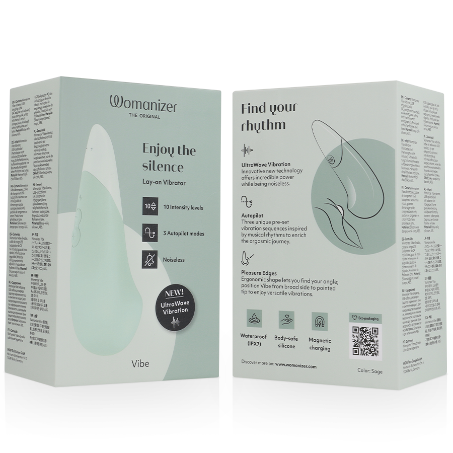 Womanizer - Vibe Lay-On Vibrador Silencioso Sage