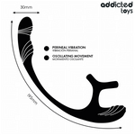 ADDICTED TOYS - PLUG ANAL COM VIBRAÇÃO, OSCILAÇÃO 360º E ESTIMULADOR DE TESTÍCULOS
