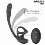 ADDICTED TOYS - PLUG ANAL COM VIBRAÇÃO, OSCILAÇÃO 360º E ESTIMULADOR DE TESTÍCULOS
