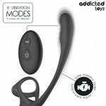 ADDICTED TOYS - PLUG ANAL COM VIBRAÇÃO, OSCILAÇÃO 360º E ESTIMULADOR DE TESTÍCULOS