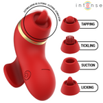 INTENSE - ESTIMULADOR DE PATTY COM 4 PONTAS, SUCÇÃO, TOQUES, CÓCEGAS E LAMBIDAS