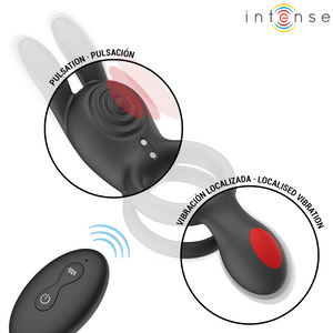 INTENSE - ANEL VIBRATÓRIO DUPLO QUINN COM CONTROLE REMOTO