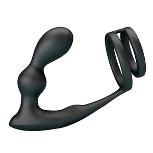 MR PLAY - PLUG ANAL VIBRATÓRIO COM ANEL PENIANO E CONTROLE REMOTO