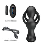 MR PLAY - PLUG ANAL VIBRATÓRIO COM ANEL PENIANO E CONTROLE REMOTO