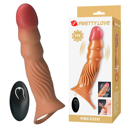 Pretty Love - Capa Peniana Texturizada com Vibração e Controle Remoto