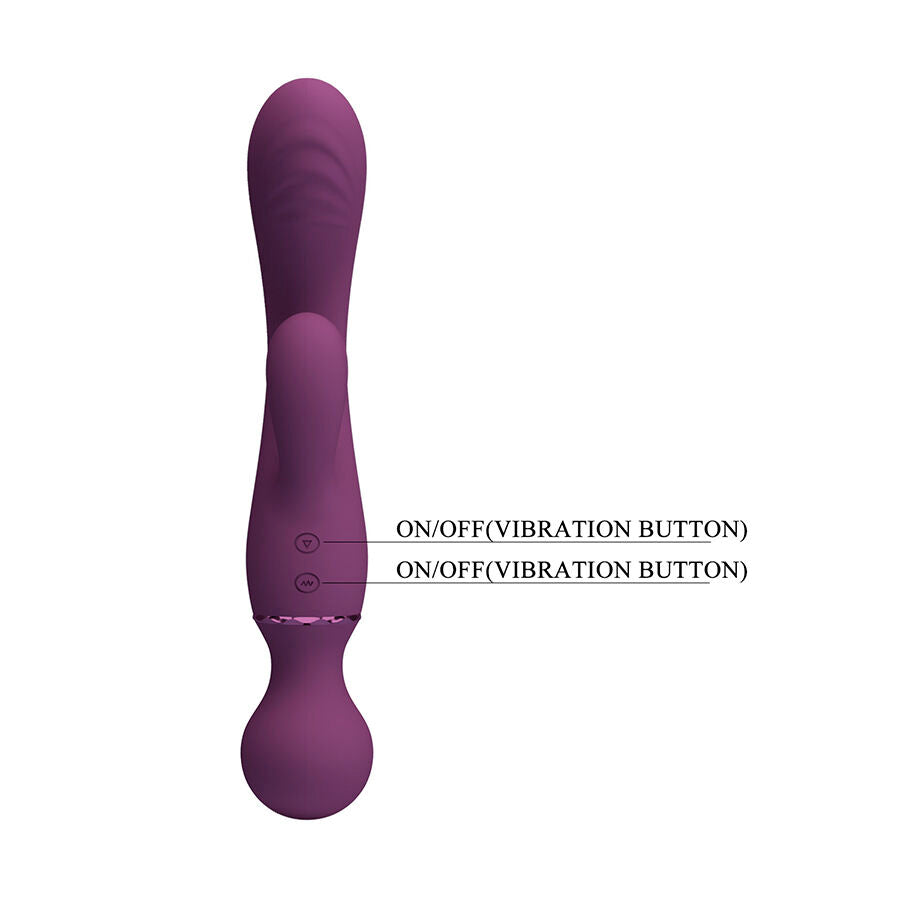 Pretty Love - Vibrador Roxo para Ponto G, Versátil e Completo