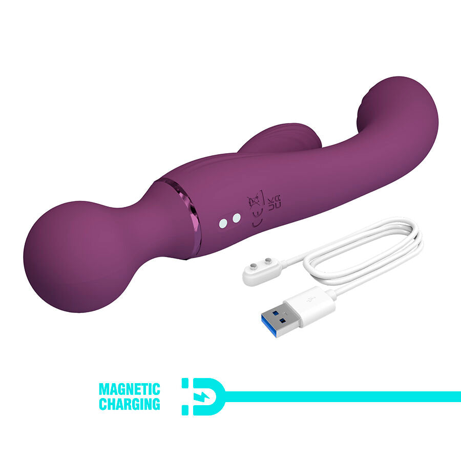 Pretty Love - Vibrador Roxo para Ponto G, Versátil e Completo