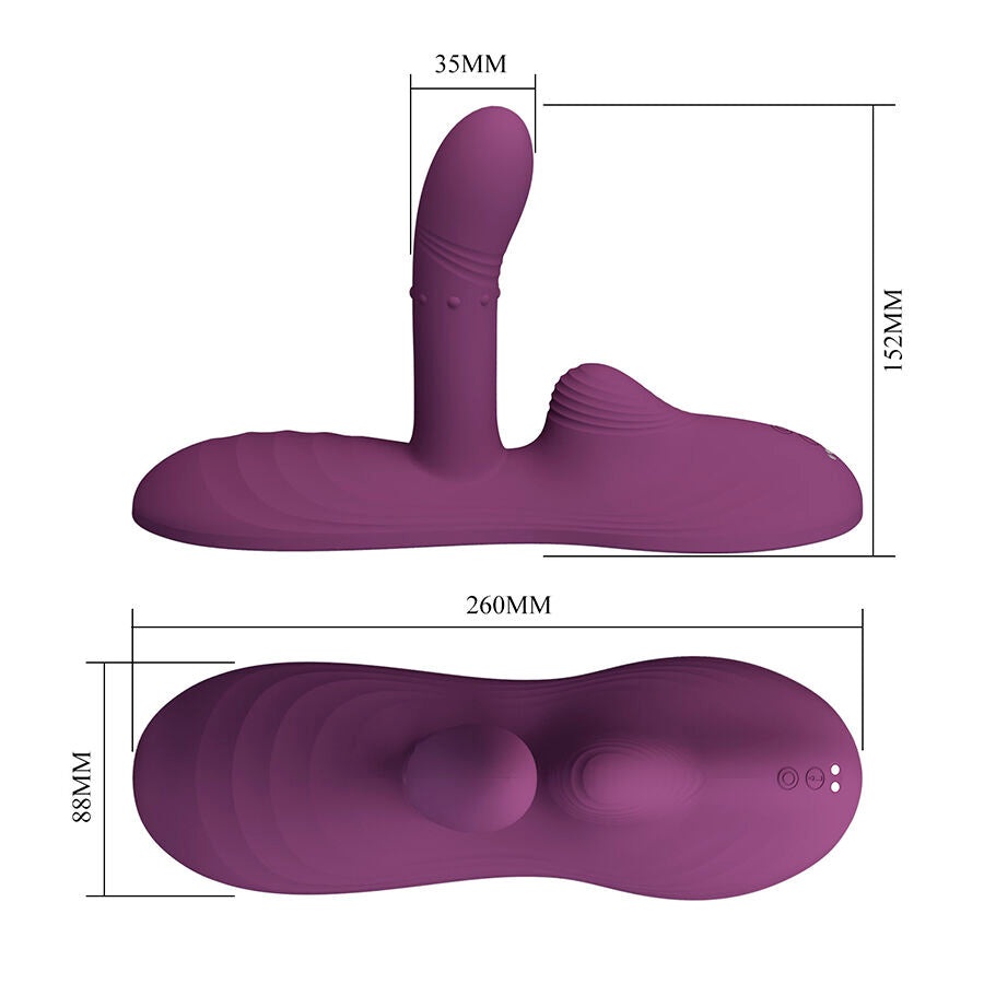 Pretty Love - Luka Vibrador de Sentado com Efeito de Calor e Controle Remoto