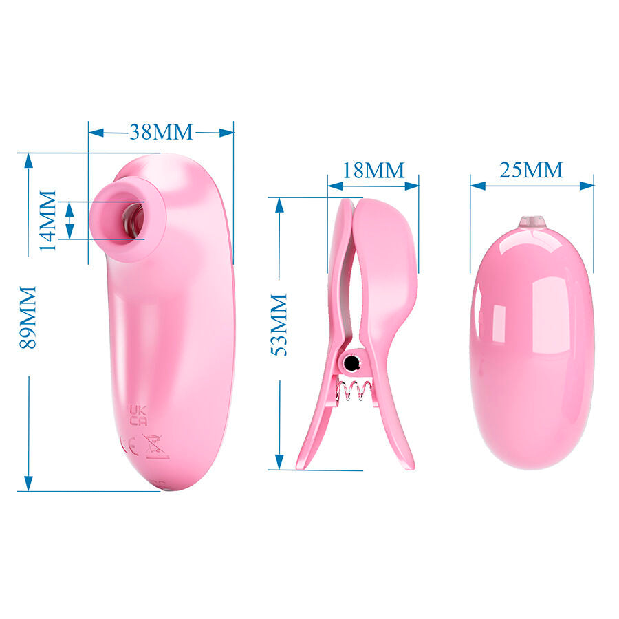 Pretty Love - Imonie Kit Multifuncional 3 em 1 com Ventosa, Mamilos e Clitóris