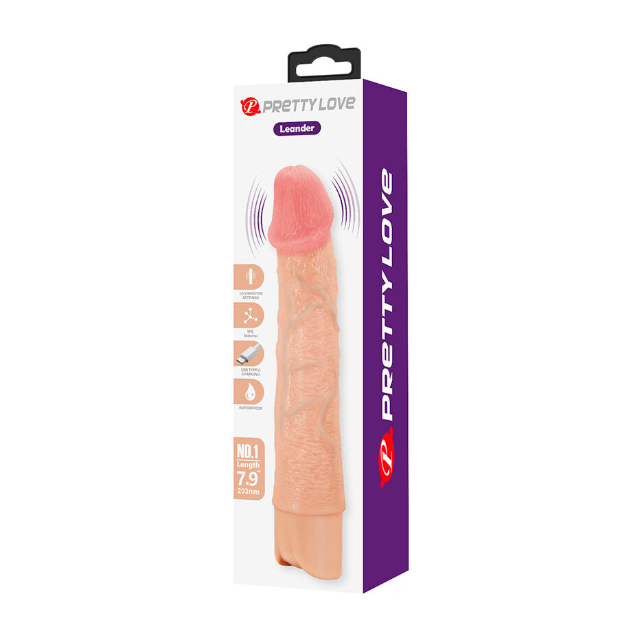 Pretty Love - Leander Vibrador Flexível e Realista