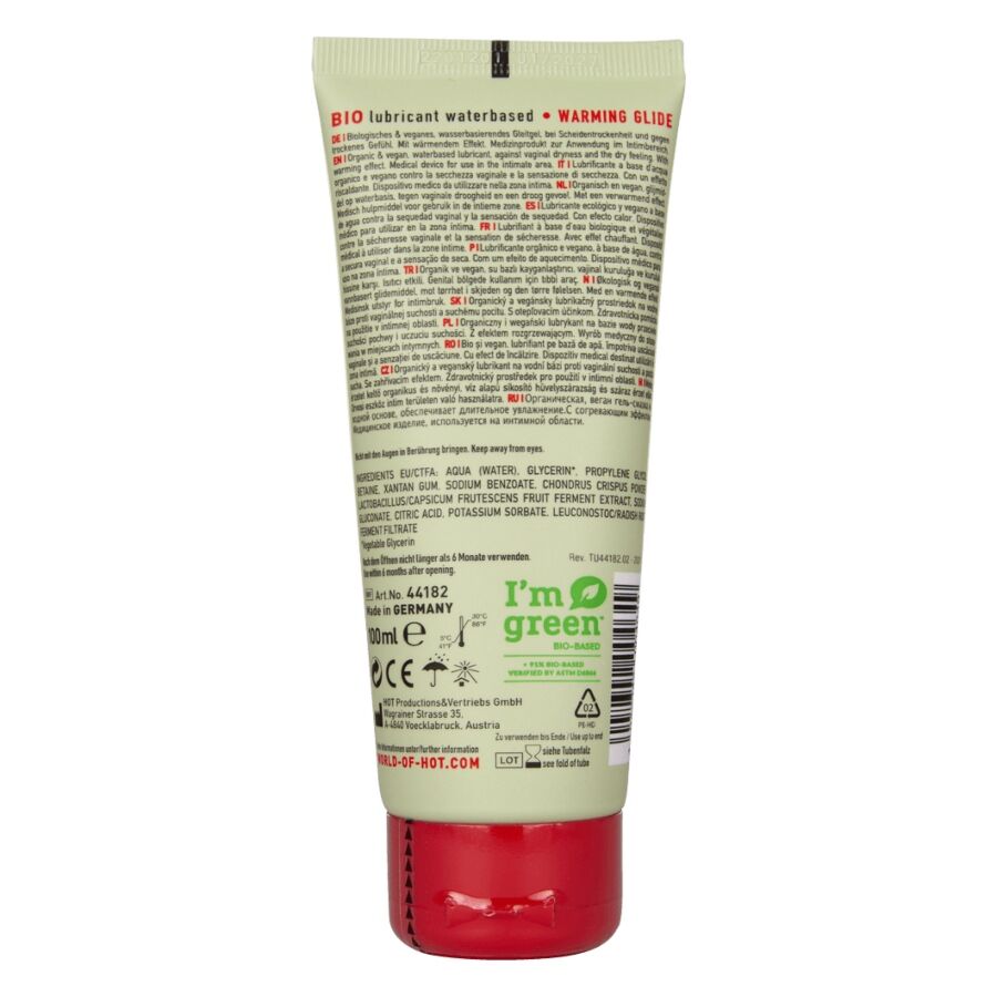 HOT - BIOLUBRIFICANTE À BASE DE ÁGUA COM AQUECIMENTO 100 ML