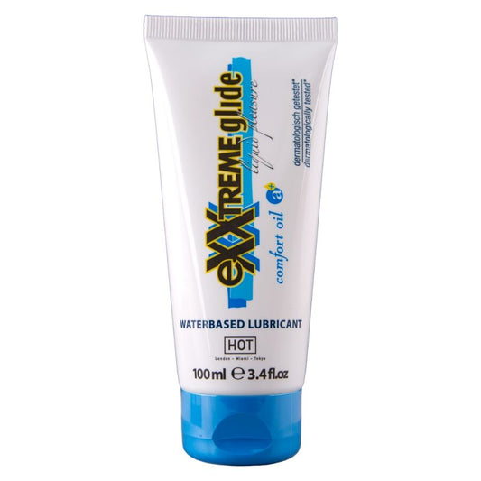 Hot - Exxtreme Glide Lubrificante à Base de Água + Óleo Confort a+ 100 ml