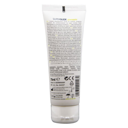 HOT - SUPERGLIDE LUBRIFICANTE COMESTÍVEL À BASE DE ÁGUA COM SABOR ABACAXI 75 ML