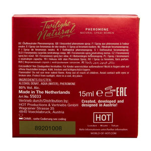 HOT - FEROMÔNIO CREPÚSCULO NATURAL PARA MULHERES 15 ML