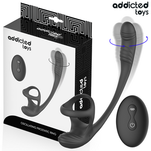 ADDICTED TOYS - PLUG ANAL COM VIBRAÇÃO, OSCILAÇÃO 360º E ESTIMULADOR DE TESTÍCULOS