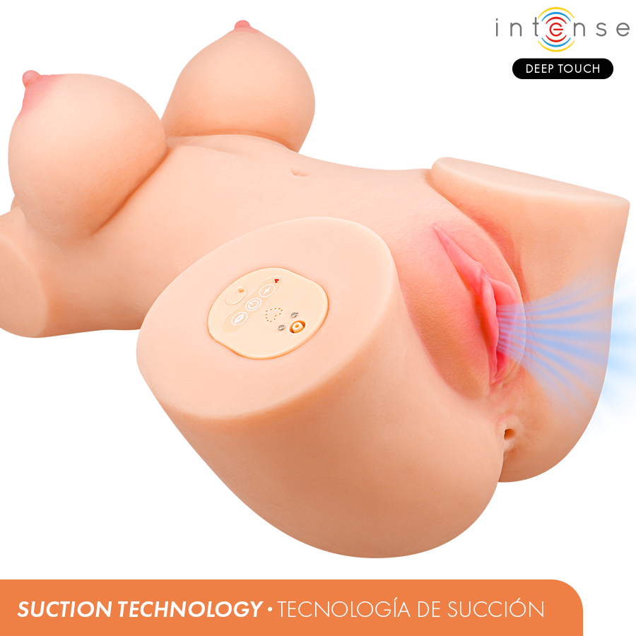 INTENSE DEEP TOUCH - VERO TORSO VAGINAL COM EFEITOS DE SUCÇÃO, CALOR, VIBRAÇÃO E VOZ L 5,5 KG
