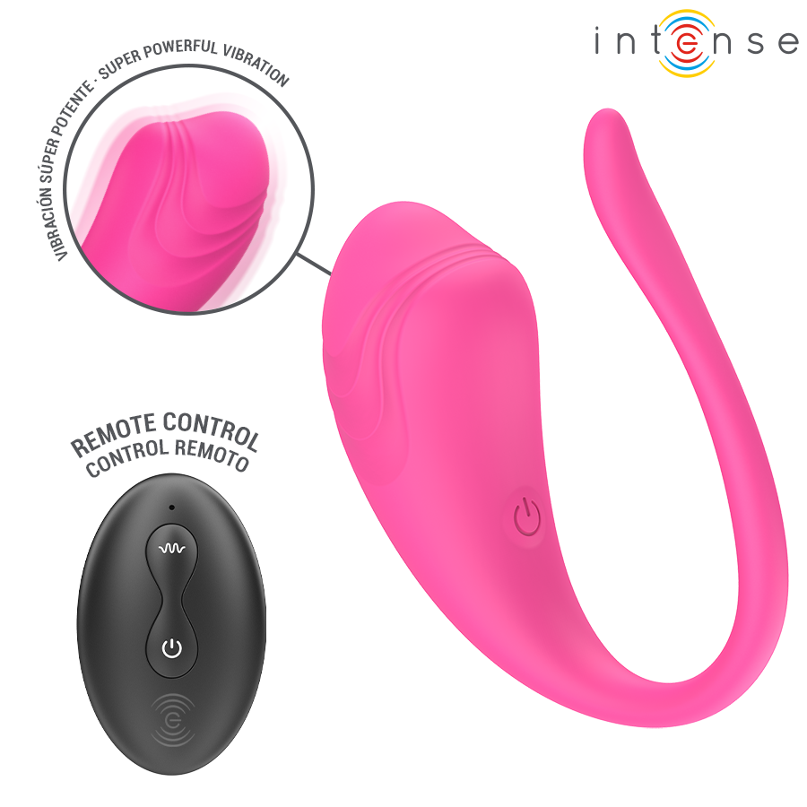 INTENSE - OVO VIBRATÓRIO ROSA OLIVIA COM CONTROLE REMOTO