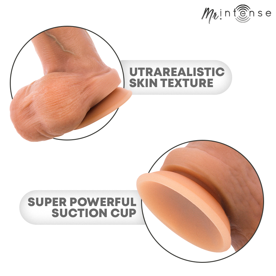 MR INTENSE - BRUCE S DILDO DE SILICONE COM TESTÍCULOS 17,8 CM -Ø- 4 CM