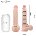 MR INTENSE - BRUCE S DILDO DE SILICONE COM TESTÍCULOS 17,8 CM -Ø- 4 CM