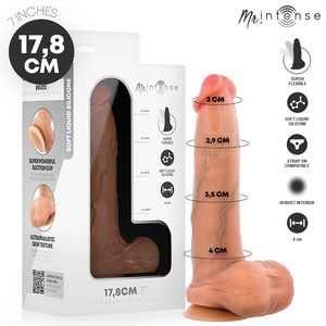 MR INTENSE - BRUCE S DILDO DE SILICONE COM TESTÍCULOS 17,8 CM -Ø- 4 CM