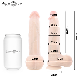 MR INTENSE - BRUCE M DILDO DE SILICONE COM TESTÍCULOS 20 CM -Ø- 4,5 CM