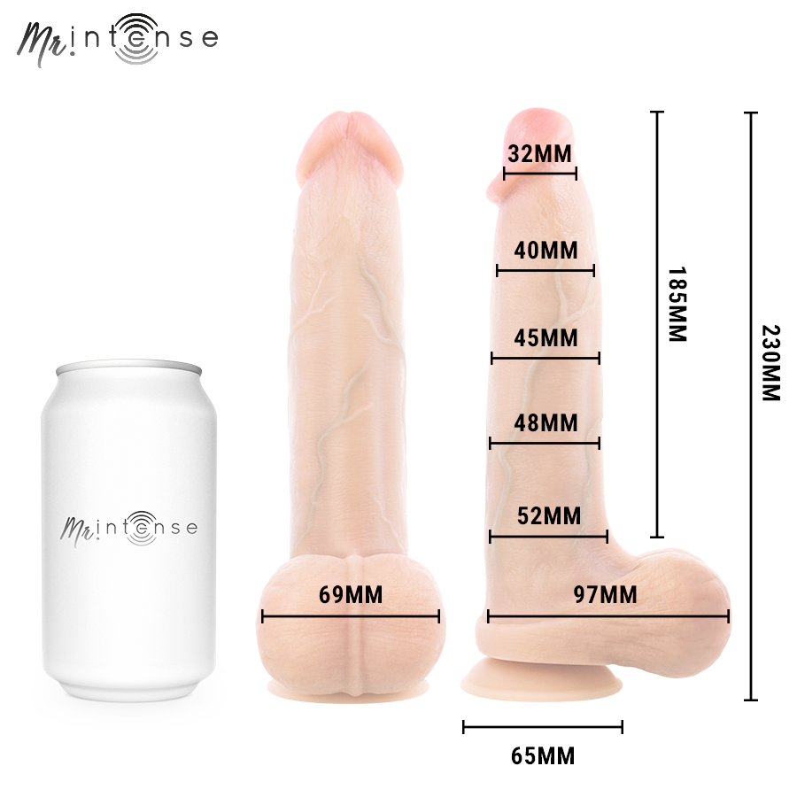 MR INTENSE - BRUCE L DILDO DE SILICONE 23 CM -Ø- 5,2 CM