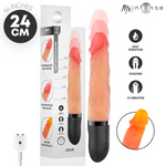 MR INTENSE - VIBRADOR JEAN UP&amp;DOWN DE SILICONE COM EFEITO DE CALOR 24 CM -Ø- 3,8 CM