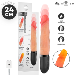 MR INTENSE - VIBRADOR JEAN UP&amp;DOWN DE SILICONE COM EFEITO DE CALOR 24 CM -Ø- 3,8 CM