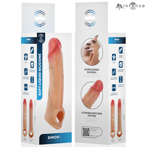 MR INTENSE - CAPA DE SILICONE PARA PÊNIS SIMON S 13 CM -Ø- 4 CM