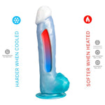 SILEXD - ANGEL DILDO FANTASY SILICONE LÍQUIDO TERMOREATIVO AZUL CELESTIAL 20,3 CM