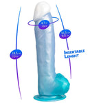 SILEXD - ANGEL DILDO FANTASY SILICONE LÍQUIDO TERMOREATIVO AZUL CELESTIAL 20,3 CM