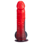 SILEXD - DEVIL DILDO FANTASIA DE SILICONE LÍQUIDO TERMOREATIVO VERMELHO E PRETO 20,3 CM