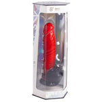 SILEXD - DEVIL DILDO FANTASIA DE SILICONE LÍQUIDO TERMOREATIVO VERMELHO E PRETO 20,3 CM