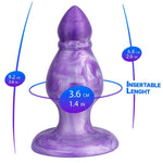 SILEXD - QUEEN ANAL PLUG FANTASY LIQUID SILICONE THEMORREATIVE PURPLE 9.2 CM