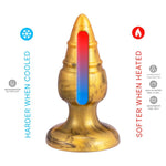 SILEXD - GOLDY PLUG ANAL FANTASY DE SILICONE LÍQUIDO TERMOREATIVO DOURADO 9,2 CM