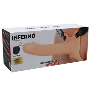 Hidden Desire - Inferno Manga Peniana Vibratória com Strap-On 20 cm
