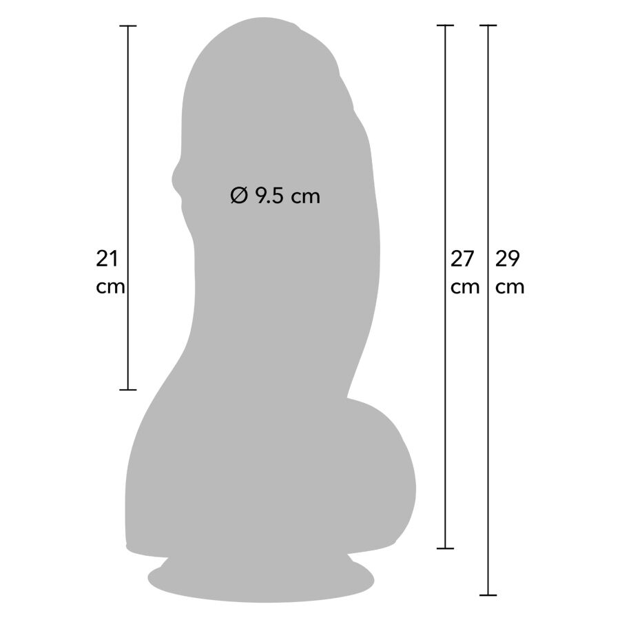 HIDDEN DESIRE - INFERNO DILDO FAT BOYS 27 CM