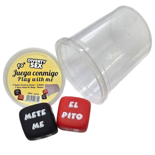 Diablo Picante - Jogo de Dados Verbo + Parte do Corpo com Copo