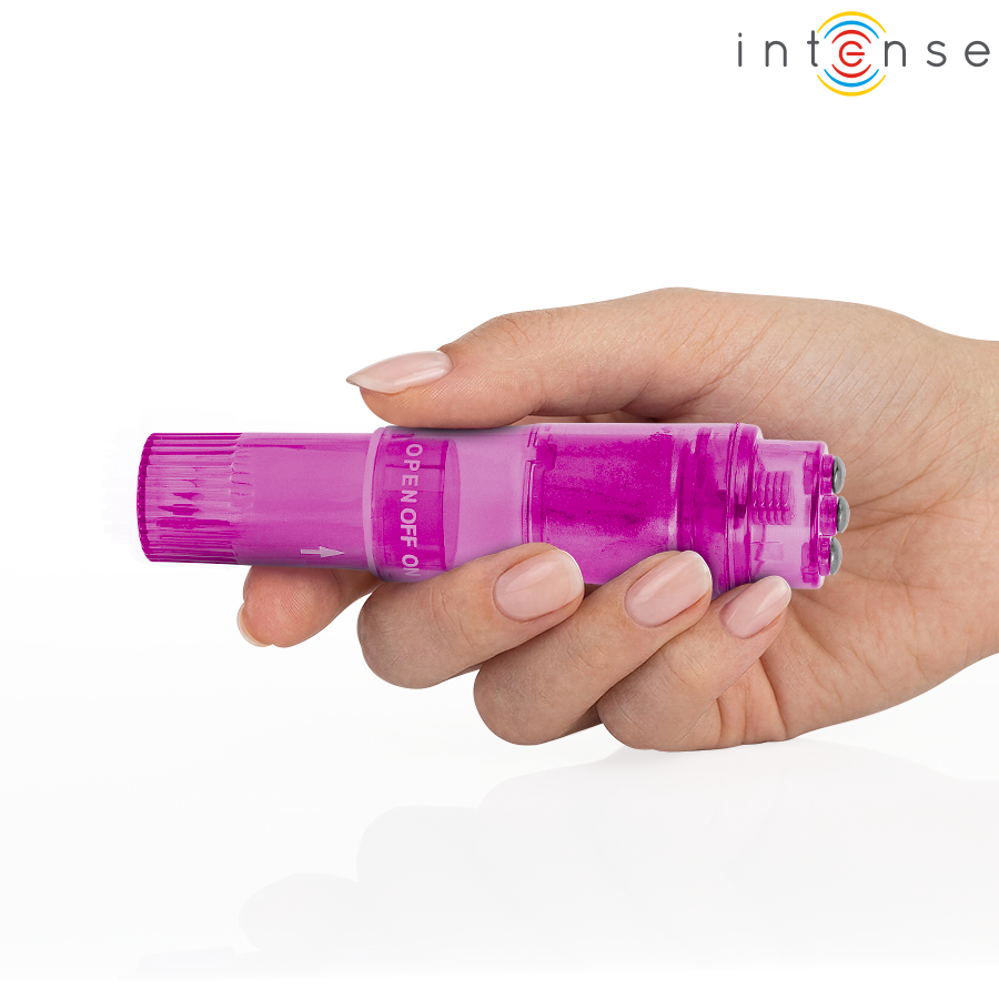 Intense - Mini Massageador Kurt com 4 Cabeças Intercambiáveis Rosa