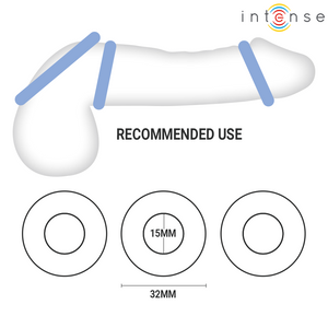 Intense - Conjunto de 3 Anéis Penianos em Cores Variadas
