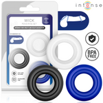 Intense - Conjunto de 3 Anéis Penianos em Cores Variadas