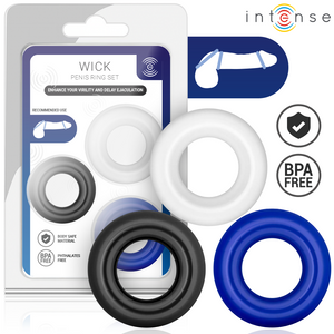 Intense - Conjunto de 3 Anéis Penianos em Cores Variadas