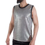 Macho - Camiseta com Glitter Fino Tamanho S/M